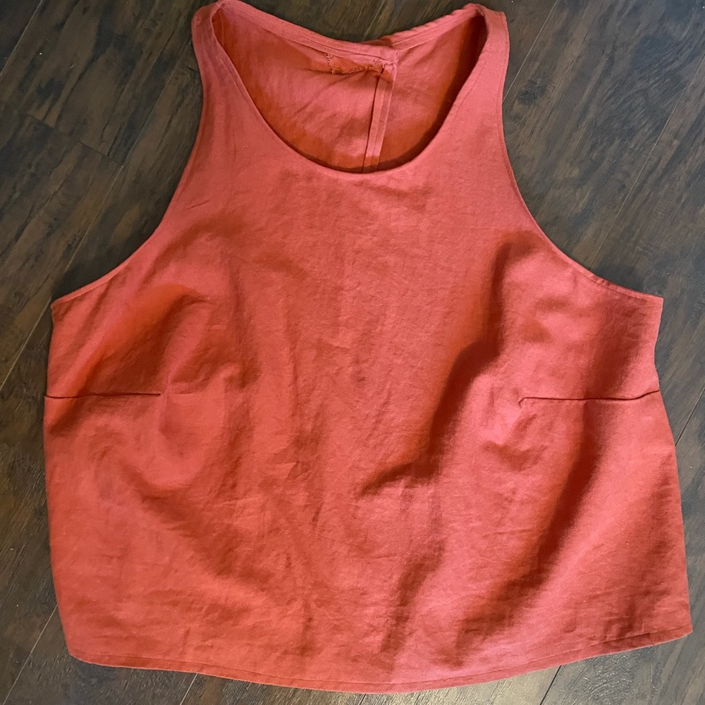 100% Linen Terracotta Top